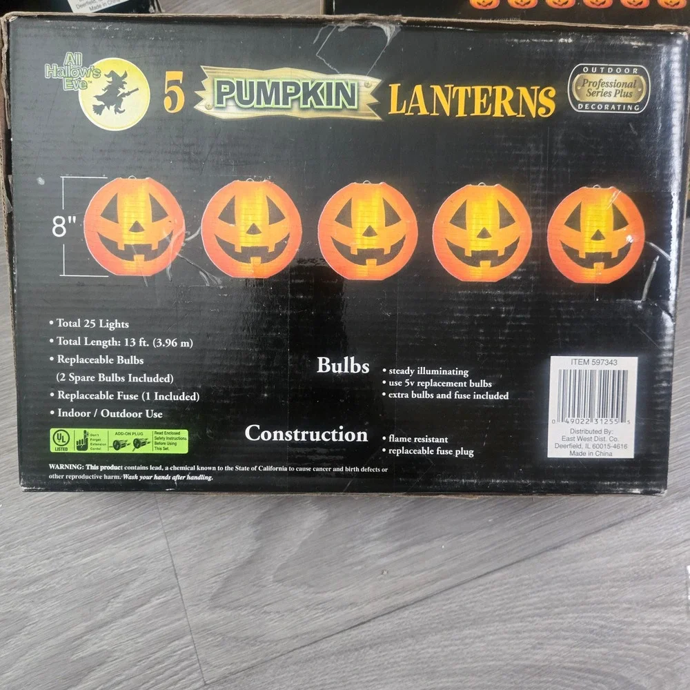 Vintage All Hallows Eve Halloween Light 5 Mix Sets Bundle Decor Pumpkins & Ghost